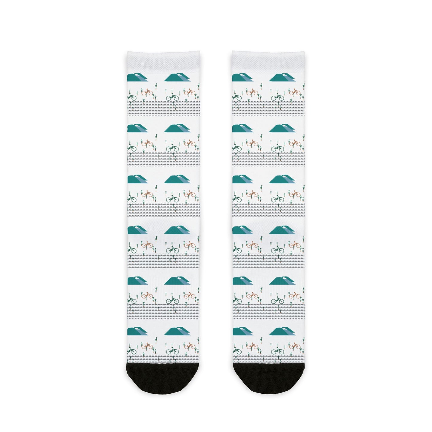 Nature-Inspired Crew Socks, Fun Gift for Outdoor Lovers, Cozy Footwear for Hiking, Unique Sublimation Socks, Casual Everyday Style